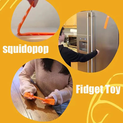 Suction Cup Squidpop Fidget Toy Square Pat Silicone Sheet Mix Rendom 