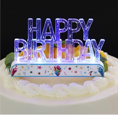 L.E.D Happy Birthday Candel Acralic Multy Color Light