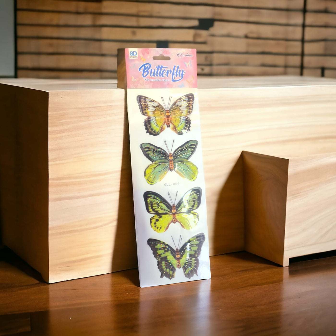 8d butterfly sticker 4 pcs set