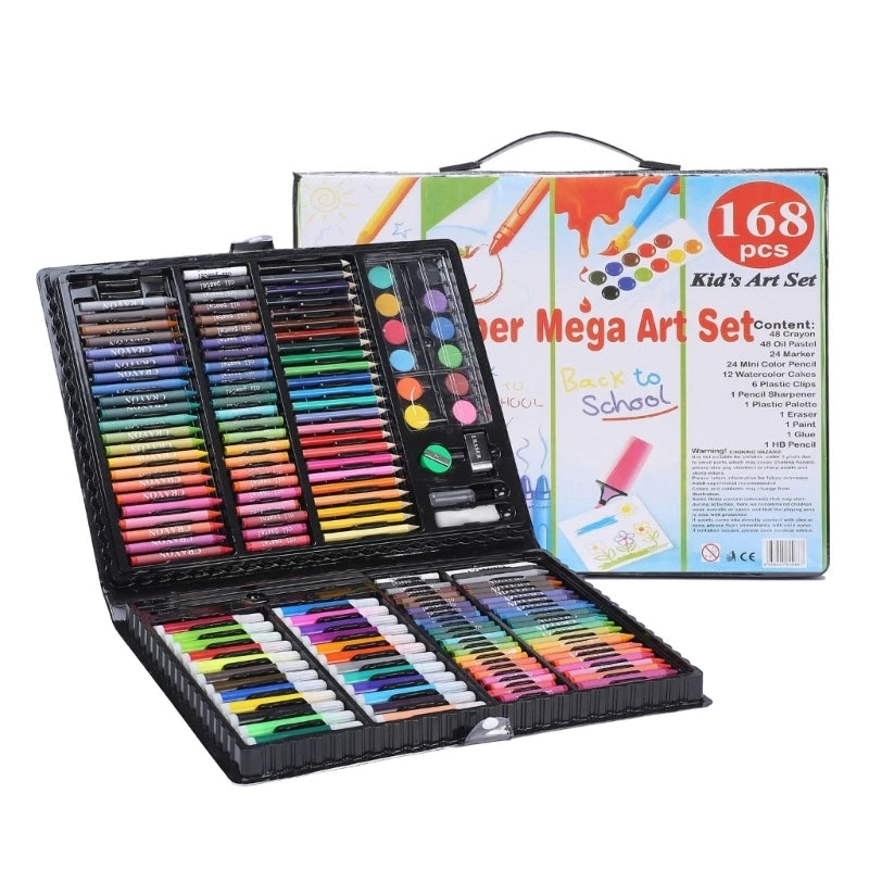 Art Gift Set And Craft With Pencils, Watercolors Pen Art Supplies 168Piece