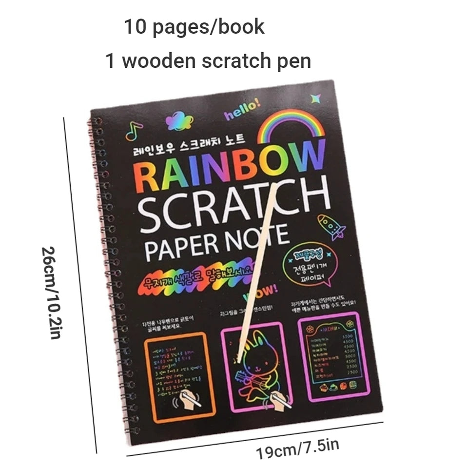 Paper Art Magic Rainbow scratch Paper Big Size