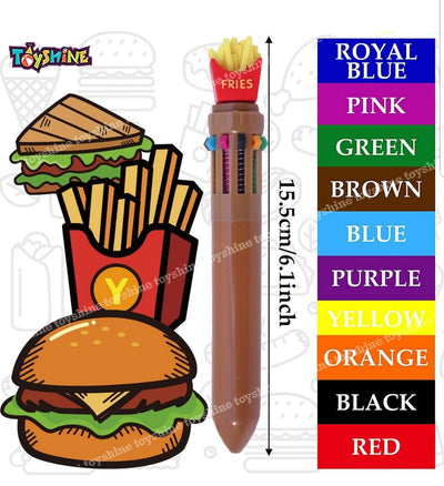 Burger 10 refill multi color pen