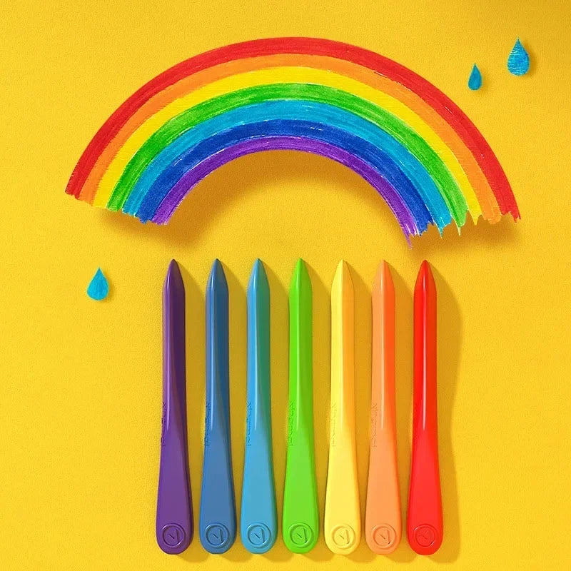 12 Piece Color Triangular Crayons Unbreakable