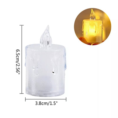 SIZE M Flameless LED Candel Creative Lamp Battery Powerd