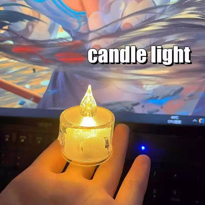 SIZE M Flameless LED Candel Creative Lamp Battery Powerd