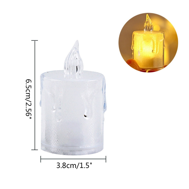 Led Tea Light Flameless Candles For Home Decoration Candle Worm White (Medium)