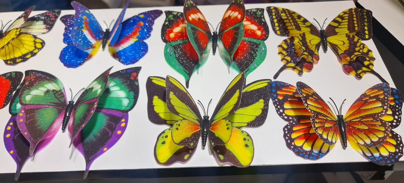 Multi color Double Layer 3D Magnetic Butterfly