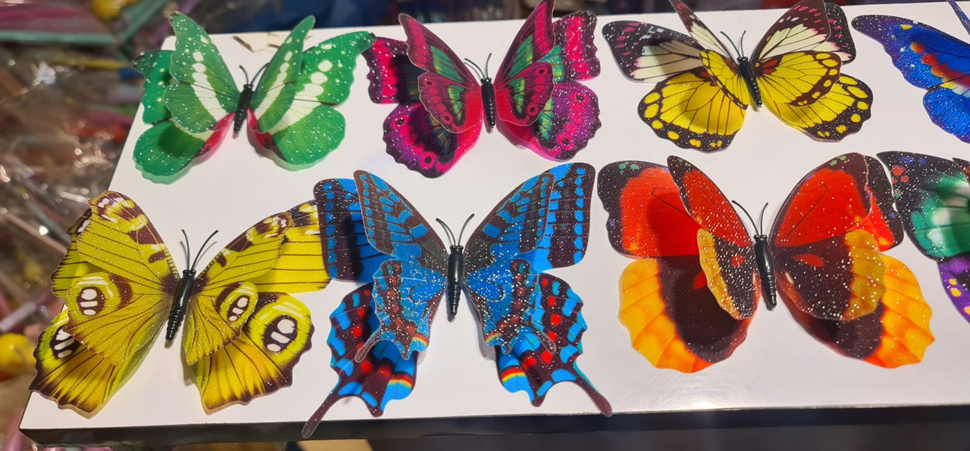Multi color Double Layer 3D Magnetic Butterfly
