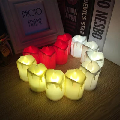 Battery Operated LED Tea Light Candles Flame-less