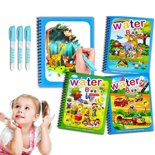 Children Learning Education Toy Magic Water Book with
Pen