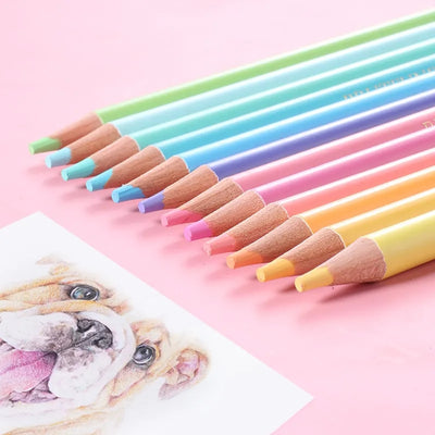 12 Piece Macaron Colored Pencil