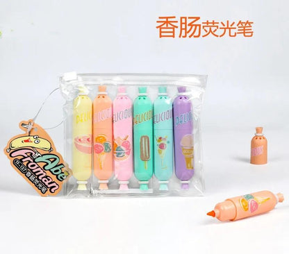 WS360.54Cute Candy Shaped Highlighter pack of 6