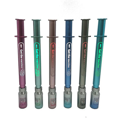 LED LIGHT 🚨 Luminous Netural Pen Syringe Modelling Gel Pen