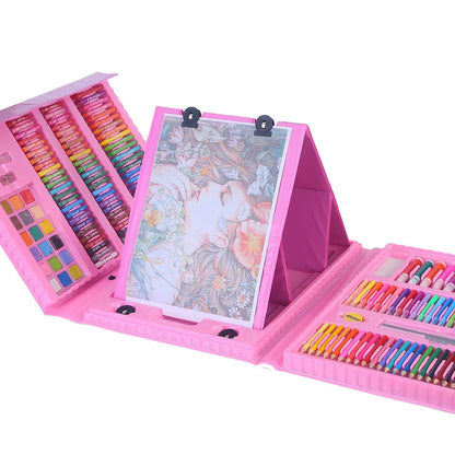 Kid Drawing Art Set 208Piece Portable Art Set Painting And Drawing Kit