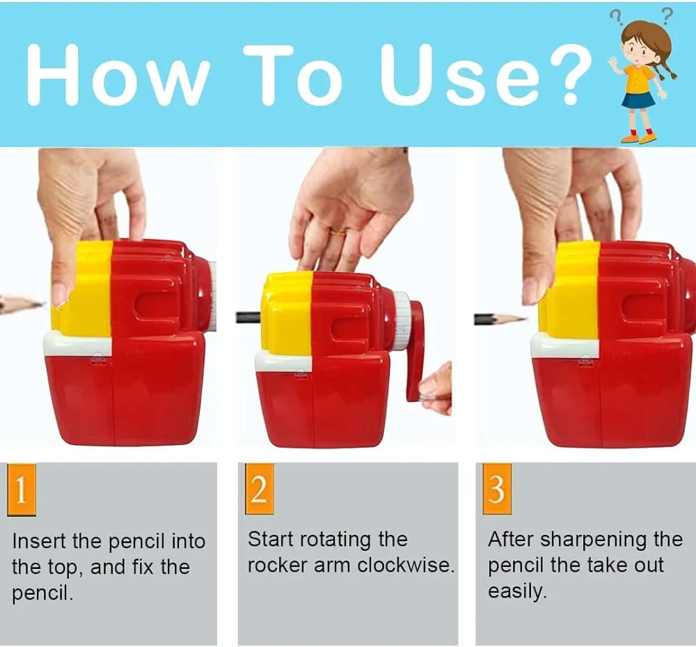 French Fry Shaped Manual Pencil Sharpner