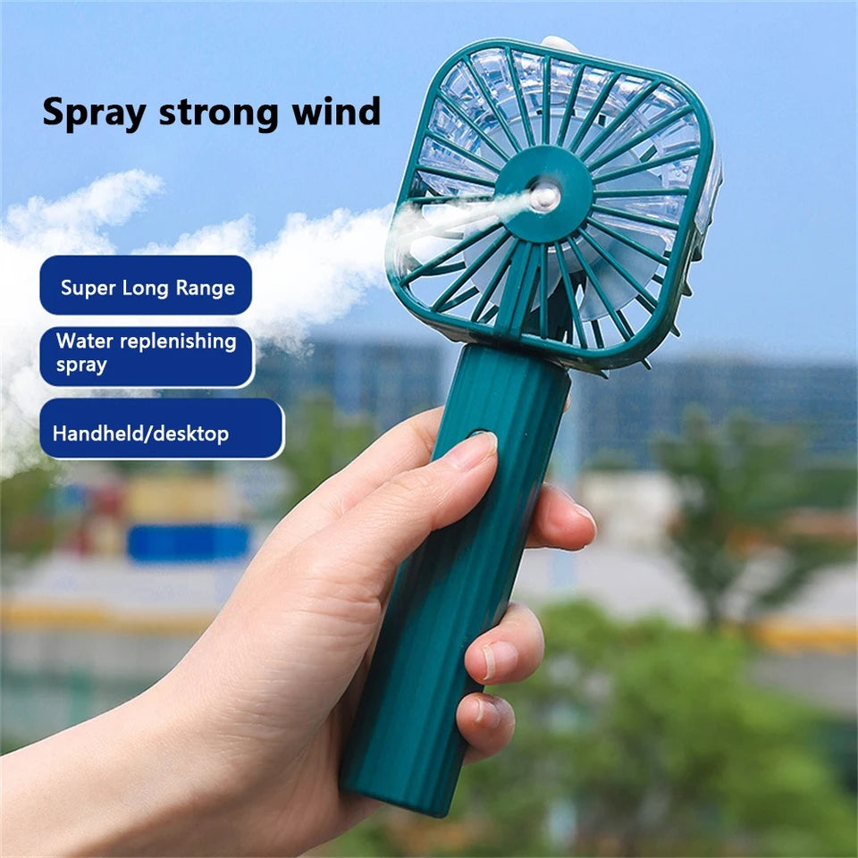 Spray Mini Folding Portable USB Charging Fan