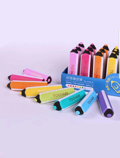 Pencil Shaped Erasers