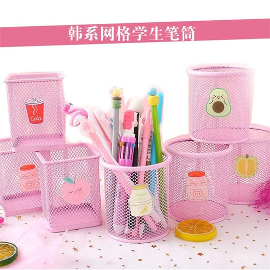 WS370.54Pink Metal Pen Holder