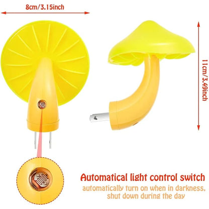 WS295.54Mini LED Mushroom Night Light Yellow