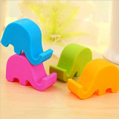 Pack of 4  Mini Elephant Table Desk Mount Stand Phone Holder Cell Mobile Phone