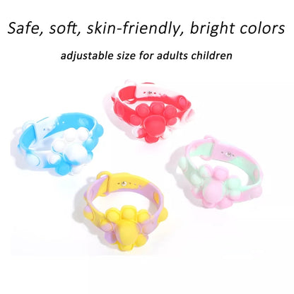 Fidget Toy Sensory Bracelet Puch Bubble Simple Dimple Wristband