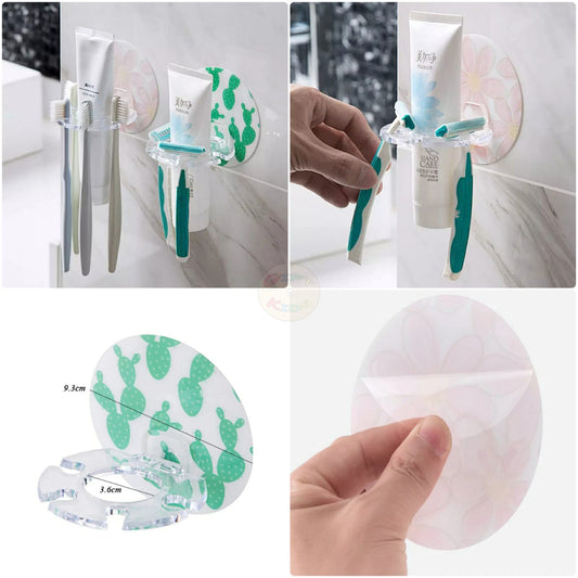 Plastic Toothbrush Holder Toothpaste Storage Rack