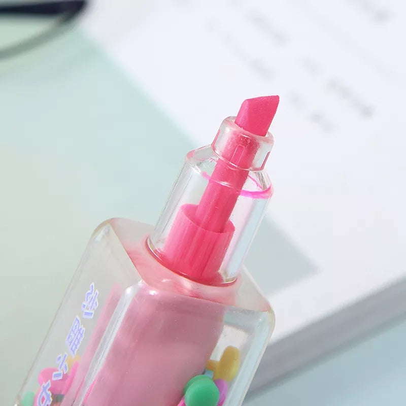 WS90.54Cute Nail Polish Bottle Mini Highlighter Pen