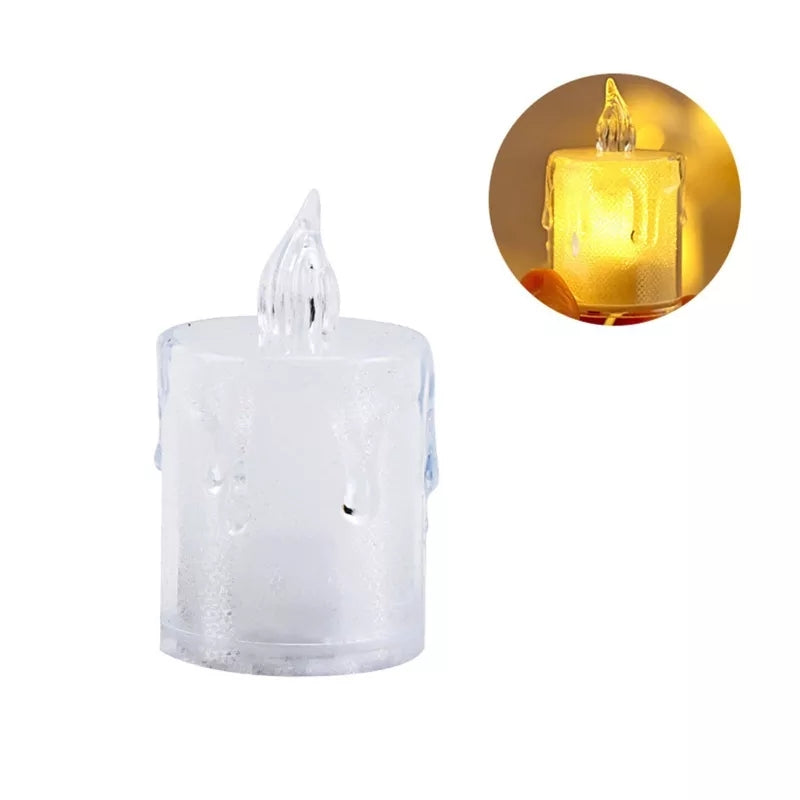 Led Tea Light Flameless Candles For Home Decoration Candle Worm White (Medium)