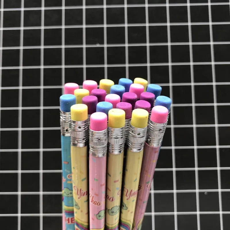 Unicorn pencils with eraser pack of 12