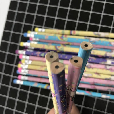 Unicorn pencils with eraser pack of 12