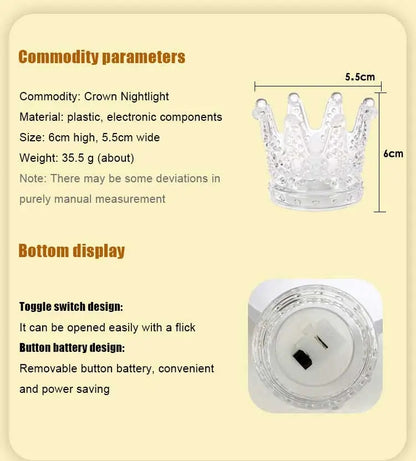 Home Decor Crown Nightlight Led